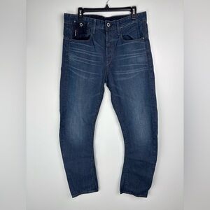 G Star Raw Jeans Mens 31x32 (32x29) Blue Type-C 3D Straight Tapered Button Fly